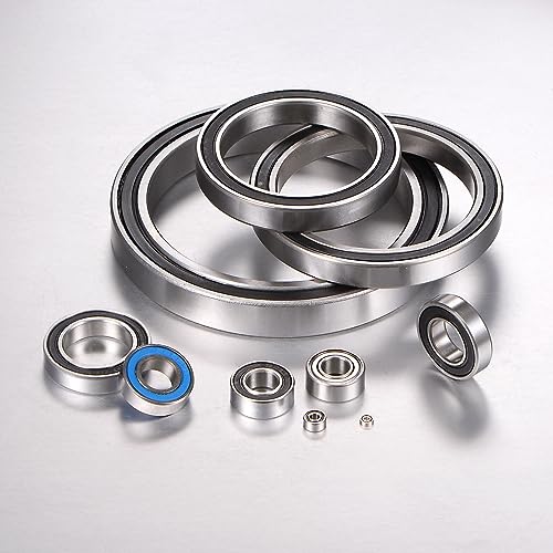 sourcing map 10pcs 6704-2RS Deep Groove Ball Bearings, Chrome Steel Double Rubber Sealed Bearing 20mm x 27mm x 4mm