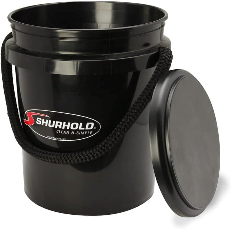 Shurhold Padded Bucket Seat/Lid — EZ-Snap Secure Fit for Shurhold Rope Handle Buckets, Doubles as a Comfy Padded Seat, Black