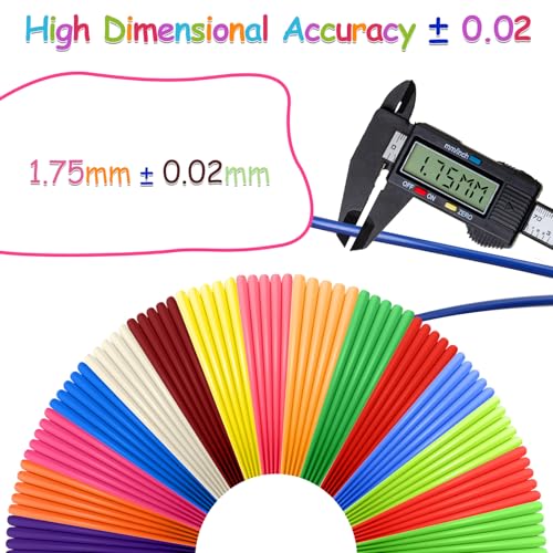 3D Pen Filament Refills, 1.75mm PLA 3D Printing Threads 40 Colours