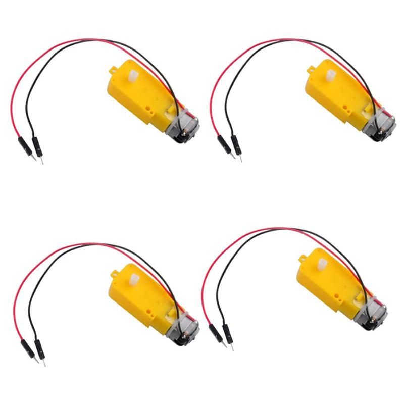 2pcs L298N Motor Driver Board Control Module with 4 TT Motor Kit DC Gear Motor Soldered with 2 Pin Dupont Wire Double Shank DC3-6V 1:48 Ratio 200RPM