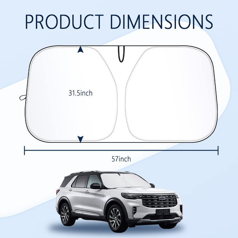 240T Thickened Automotive Glass Sunshade and Comes with Storage Bag,Keep Car Interior Cool,Universal Windshield Sun Shade Fit for Cars,Trucks,SUVs (L(57.08 * 31.5 inch)) L(57.08 * 31.5 inch)