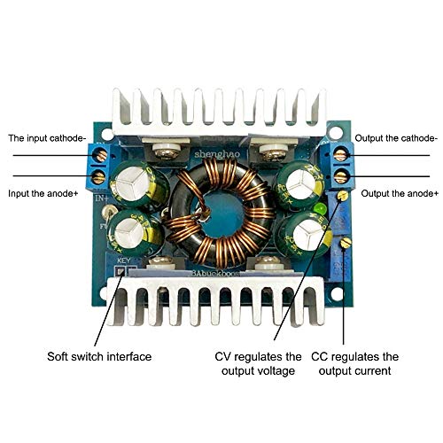 Power Supply Module, DC-DC 8A Buck Boost Power Module 5V-30V to 1.25V-30V Adjustable Charging Converter