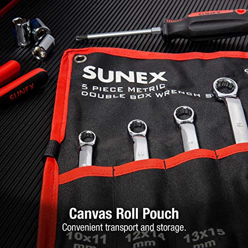 Sunex Tools 9950M Metric Double Box Wrench Set, 5 Piece