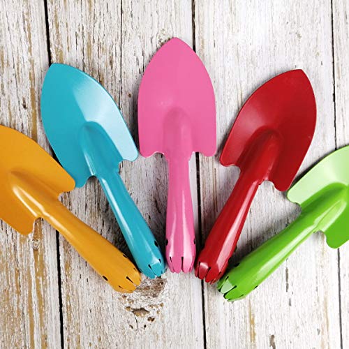 Mini Colorful Trowel Metal Garden Hand Shovels, 15 pcs Garden Tools for Kids Teens Adults Soil Planting Sand Box