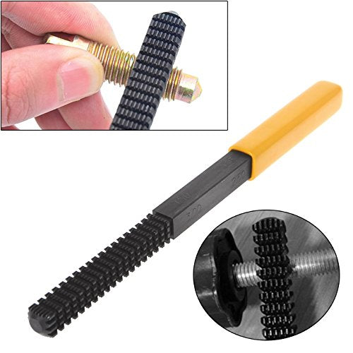 External Thread Restoration File, Thread Recovery File Metric System Thread File Repair Tool, 0.75 1.0 1.25 1.5 1.75 2.0 2.5 3.0 mm, Suitable for Left or Right Thread