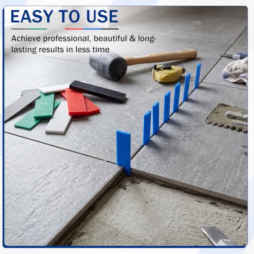 Nuanchu 300 Pcs 3/64"-15/64" (1-6mm) Plastic Glazing Blocks, Flat Shims