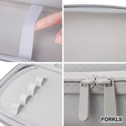 Stethoscope Case Hard Shell EVA - Stethoscope Bag/Case, Protective Case with Zip & Mesh Compartment, Portable for Doctors, Nurses, Medical Students & Emergency Services, Grey