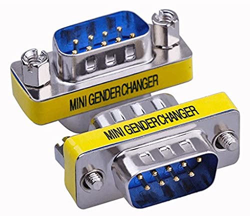 4 Pack Rs232 Serial Cable 9 Pin DB9 Female to Female/Male to Male Gender Changer Coupler Adapter Connector