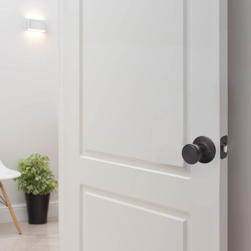 Design House 779256 Tulip Passage Hall and Closet Door Knob Matte Black Hall & Closet Lock