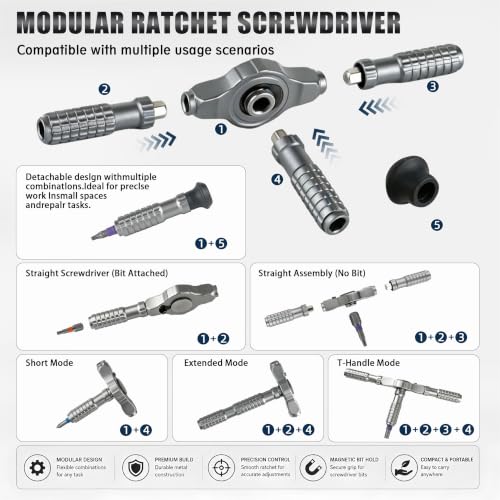Precision Ratchet Screwdriver Set 111 PCS