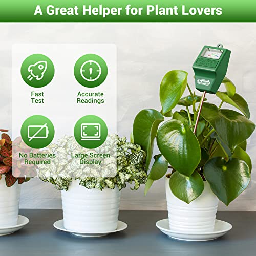 Dr.meter Soil Moisture Meter & 4-in-1 LCD Display Moisture Meter