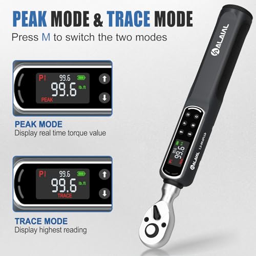 Digital Torque Wrench 3/8 Drive, 1.5-99.6 ft-lb ±2% Accuracy 1.5-99.6Ft.Lb/2-135Nm-3/8"