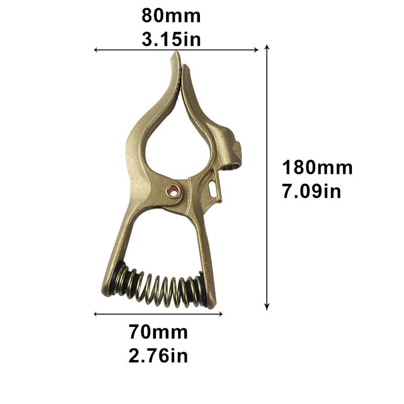 300-Amp T-Style Welding Ground Clamp Brass, 2-Pack 300-Amp 2 Pack