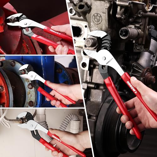 ARROW 3-Piece Groove Joint Pliers Set for Plumbing Repair, Home Maintenance 3PCS (8", 10", 12")