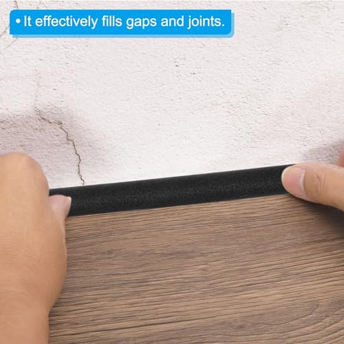 PATIKIL 5/16 Inch x 32.8 Feet Backer Rod, Hard Solid Nitrile Rubber Rope Caulk Crack Gaps Joint Filler Weather Stripping for Home Construction, Industrial Equipment Gasket DIY，Black