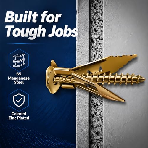 400PCS Self-Drilling Drywall Anchors with Screws, Metal Wall Anchors 400