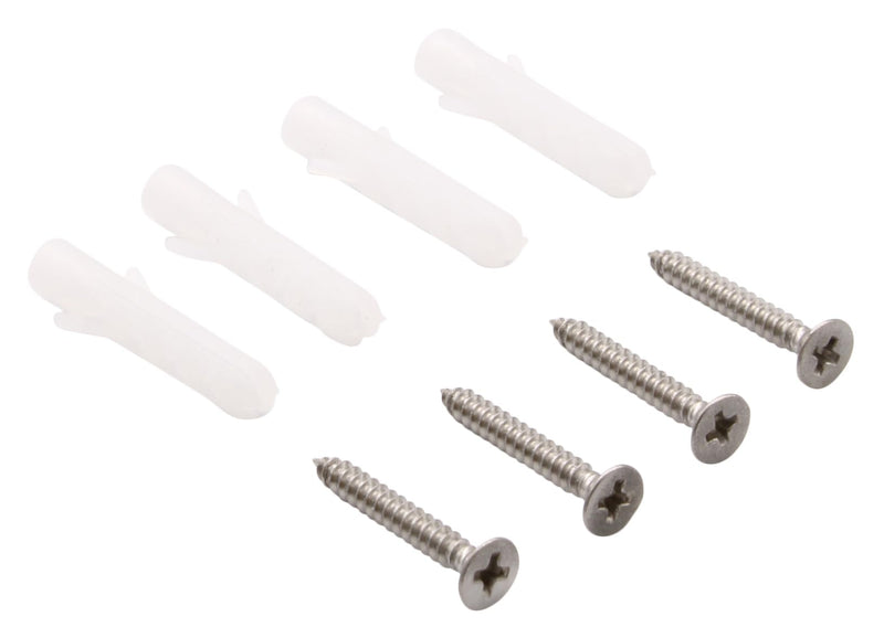 C.R. LAURENCE MC01BN CRL Brushed Nickel 5/8" Wide Mirror Clip Set