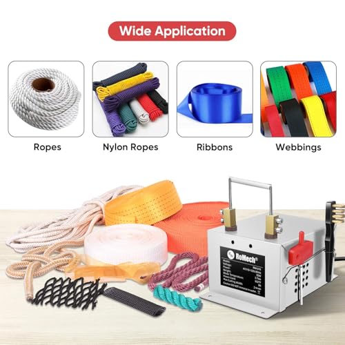 ROMECH 30W Electric Rope Cutter, Hot Knife Thermal Blade, Bench Mount Cutting Tool Kit for Braid Fabric Webbing Belting Ribbon (30W, RM-016)