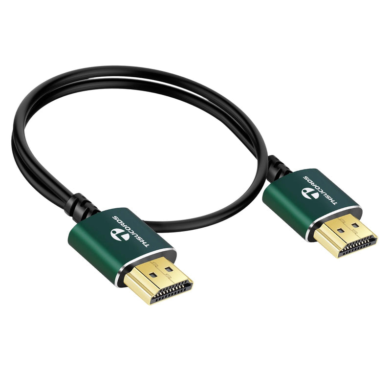 Thsucords Thin HDMI to HDMI Cable 25FT 2 Pack, Ultra Slim & Flexible HDMI Cord Supports High Speed 4K@60Hz 18gbps 2160p 1080p 2-Pack