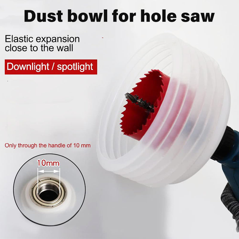 6 inch & 4 inch Hole Saw Set for Recessed Light,Handy Hole Saw Kit with Dust Bowl,Easy to Clean(6 inch & 4 inch),red 4 inch & 6 inch(With Dust Bowl)