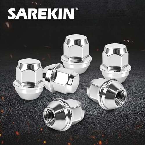 20 Pcs M12x1.5 Lug Nuts Black 60 Conical Seat Closed End Wheel Lug Nut Set Chrome M12 x 1.5 20