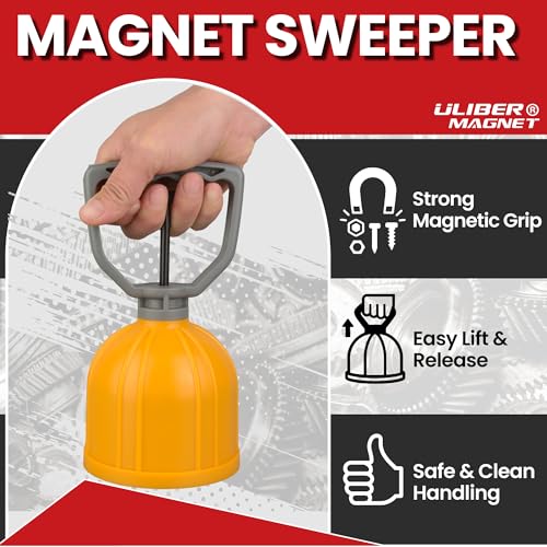 ULIBERMAGNET Magnetic Bulk Parts, Quick Release Magnetic Transfer Pickup Tool Manual Lifter, Material Handling Magnet,Pickup Magnetic Sweeper for Small Metal Object,Nails,Nut,Screw, Tacks,Metal Scraps Magnetic Bulk Parts Pickup Tool