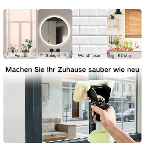 Pack of 6 Replacement Pads Compatible with Kärcher Window Vacuum Cleaner Replacement Parts, Window Vacuum Cleaner Accessories, Microfibre Mop Covers, Suitable for Kärcher Window Cleaner WV2 WV5 WV6