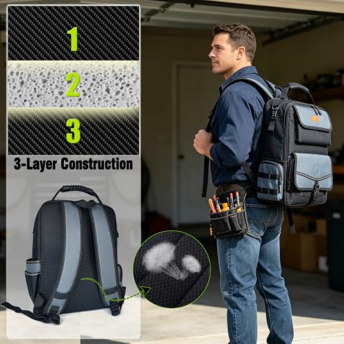 Electrician/HVAC Tool Backpack/Bag for Men DB