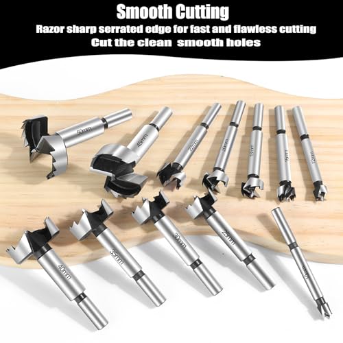 Boren 12pcs Forstner Bit Set High Speed Steel