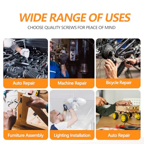 448 Pcs M5 M6 M8 Hex Bolts and Nuts Assortment Kit,16/20/30/40mm Bolts M5/M6/M8 - 16/20/30/40mm