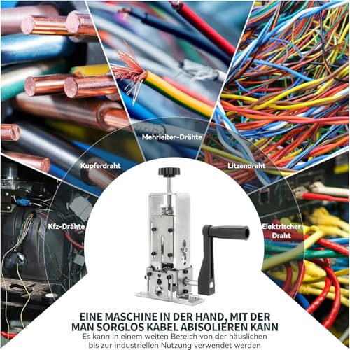 Wire Stripper 1–25 mm Portable Wire Stripper Machine Silver