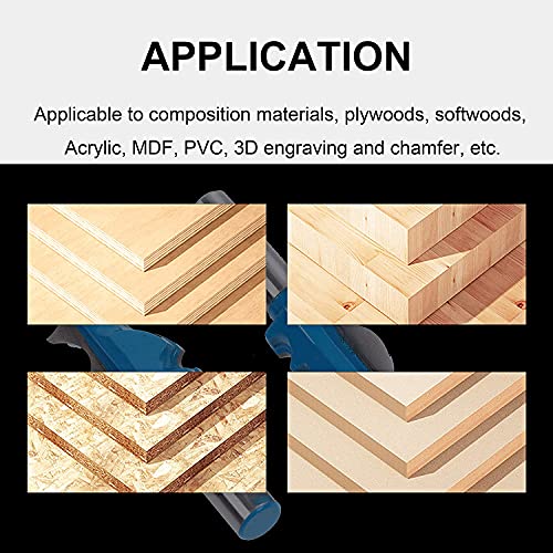 Newdeli 5Pcs Architectural Molding Router Bit Set 1/2" Shank Furniture Trim Molding Router Bits Bullnose Bead Column Face Molding Router Bit for Woodworking Tools