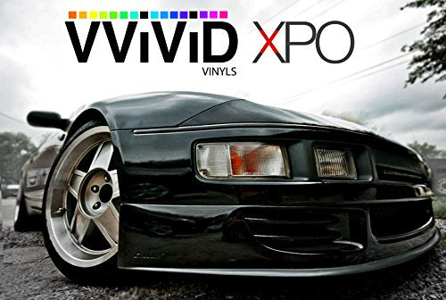 VViViD Black High Gloss Realistic Paint-Like Microfinish Vinyl Wrap Roll XPO Air Release Technology (1ft x 5ft) 1ft x 5ft