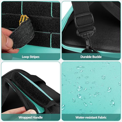 Tool Bag for Women, Tool Organizer with Anti-friction Bottom Turquoise