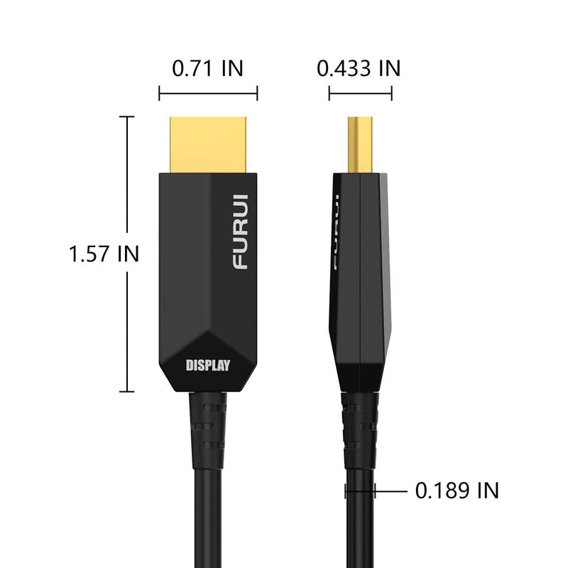8K Fiber HDMI Cable 50ft, Fiber Optic HDMI 2.1 Cable 8K@60Hz,4K@120Hz 48Gbps, Dynamic HDR, eARC Compatible with RTX 3080/3090 Xbox Series X PS5 Denon AV Receiver LG Samsung Sony TV 50 Feet Black