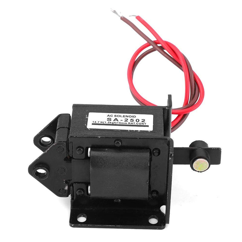 Push Pull Electromagnet AC Pull Magnet Electromagnet for Industrial Automation 220V AC 14.7N 15mm Stroke SA-2502 Mini Valve Magnetic Drive Electromagnet