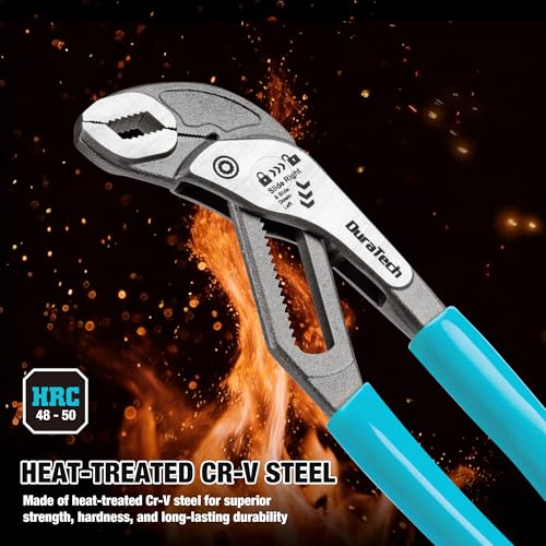 DURATECH 3-Piece Water Pump Pliers Set(8", 10", 12"), Groove Joint Pliers 8"&10"&12"