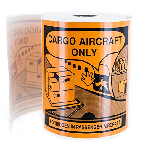 Cargo Aircraft Only Lithium Battery Warning Labels - LV-SL11, 4.5” x 4.75” Durable Shipping Labels, Regulatory Compliant for Lithium Battery Transport | LabelValue