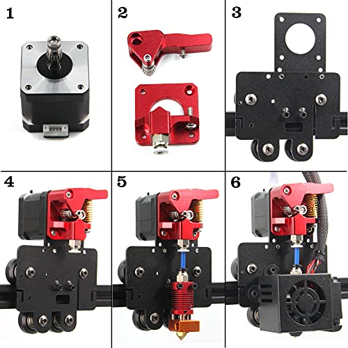 Upgrade Direct Drive Extruder Support Plate with 4pcs Pulleys Compatible with Dual and Single Gear,Easy Print Flexible Filament for creality Ender 5 Series 3D Printer (Upgrade Direct Plate)