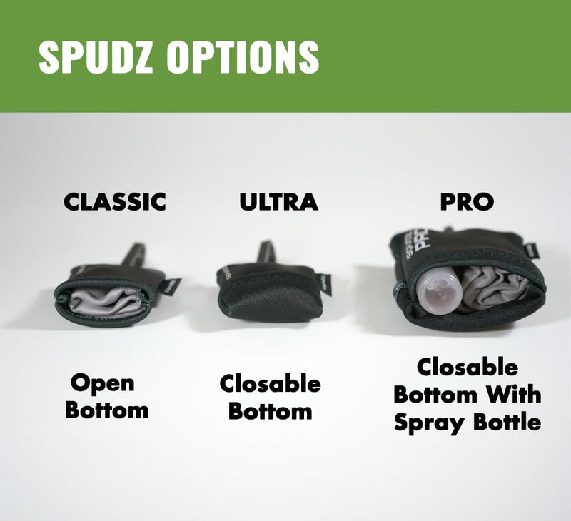 SPUDZ Classic | Microfiber Cloth Screen Cleaner and Lens Cleaner | Open Bottom | Black | 6 x 6 Inches 6 x 6 Inch