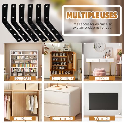 12 Pcs Anti Tip Furniture Anchors Baby Proofing 400 lbs Heavy Duty 12 Pack