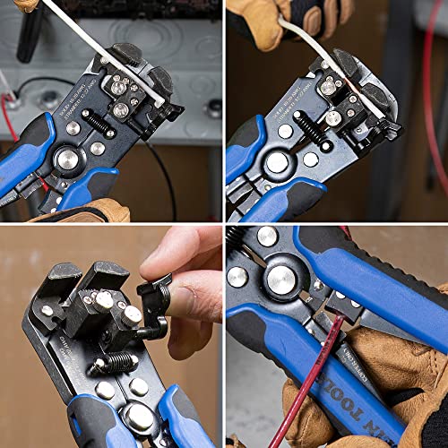 Klein Tools Non-Contact Voltage Tester with Outlet Tester and Self-Adjusting 10-20AWG Wire Stripper/Cutter Voltage Tester + Wire Stripper