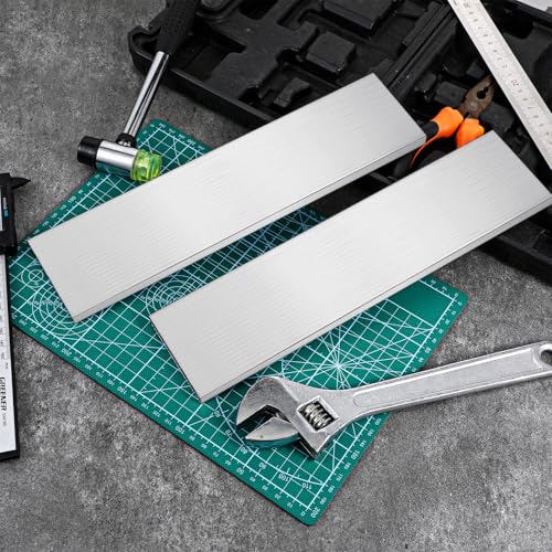 2 Pack 3/8" Thick x 3" Width x 12" Length Aluminum Flat Bar, 6061 General Purpose Plate, T6511 Solid New Mill Stock, Extruded Aluminum Bar for Industrial Building and DIY