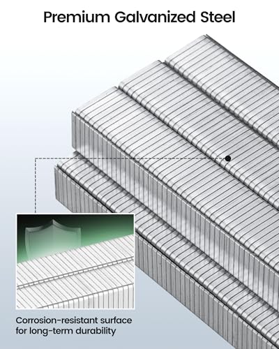meite T50 Staples, Assorted 5 Sizes (1/4", 5/16", 3/8", 1/2" and 9/16") Staples for Staple Gun, 7,560 Counts, Galvanized, 20 Gauge 3/8" Crown, Ideal for Upholstery, Construction, Furniture, Crafts 5 Sizes (1/4" - 9/16") - 7,560 Pcs