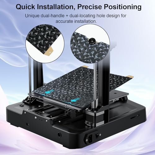 IdeaFormer Carbon PEO+Textured PEI Coating Double-Side Build Plate 235x235mm for Creality K1/K1C/Ender 5 S1/Ender 3 S1 Pro/Ender 3 S1/Ender 3 V3 SE/KE Spring Steel Plate