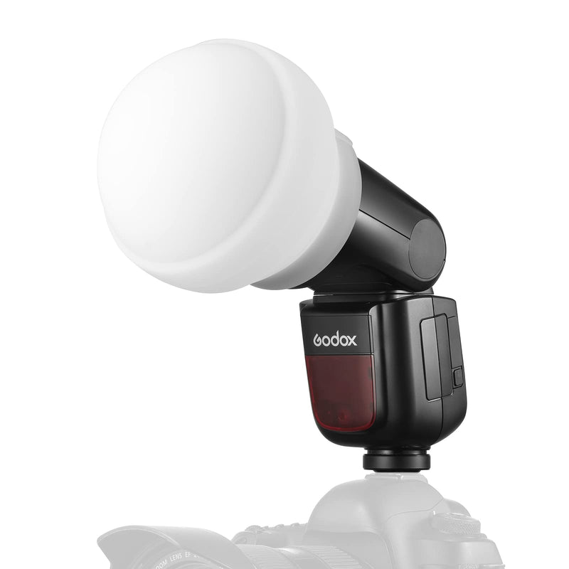 Godox AK-R22 Diffusion Dome Flash Diffuser Modifier, Collapsible Soft Light Diffuser for Godox V1 V1-C V1-N V1-S V1-F V1-O V1-P Round Head Flash, AD100Pro and AD200Pro(with H200R) Speedlight