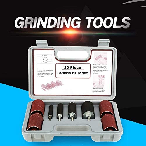 Pack of 20 spindle sander sanding machine sanding sleeves tool set sanding sleeves with case for drill