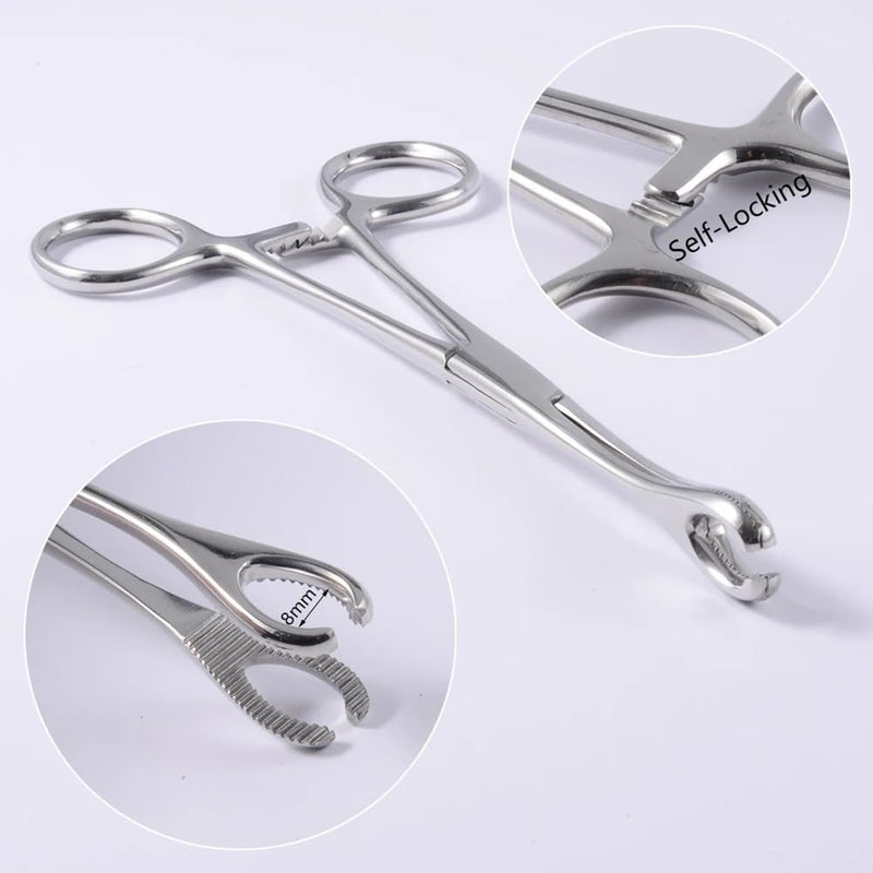 1 Piece Stainless Steel Body Jewellery Piercing Sponge Tweezers Clamp Ear Lip Belly Button Nose Tongue Septum Piercing Tool