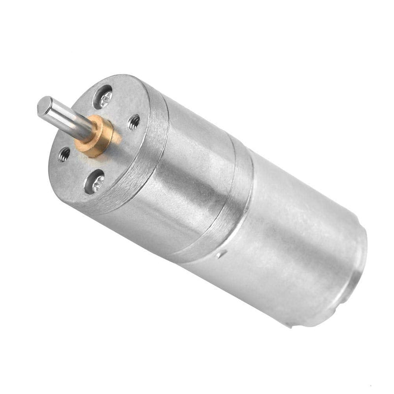 DC Gear Motor, 25mm DC 12V 25GA-370 Low Speed Metal Gear Motor for Electronic Lock (12V 200RPM)