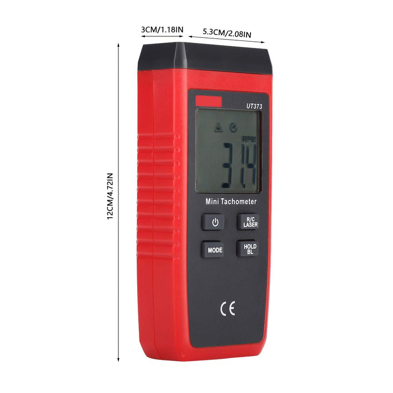 Telituny Tach UT373 Mini Non-Contact Digital LCD Tachometer Laser RPM Tach Speed Meter for Home Lab Factory